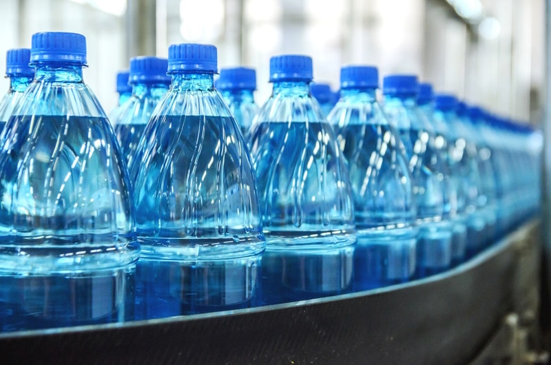 bottled water in raw lines